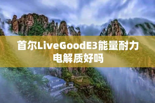首尔LiveGoodE3能量耐力电解质好吗