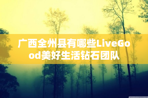 广西全州县有哪些LiveGood美好生活钻石团队