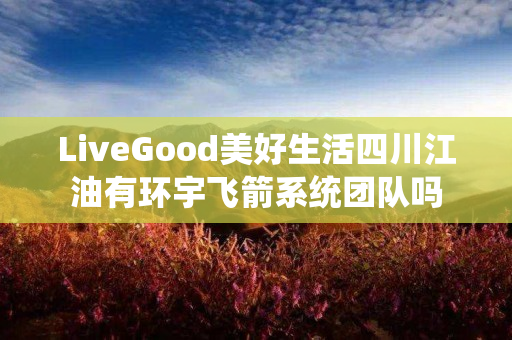 LiveGood美好生活四川江油有环宇飞箭系统团队吗