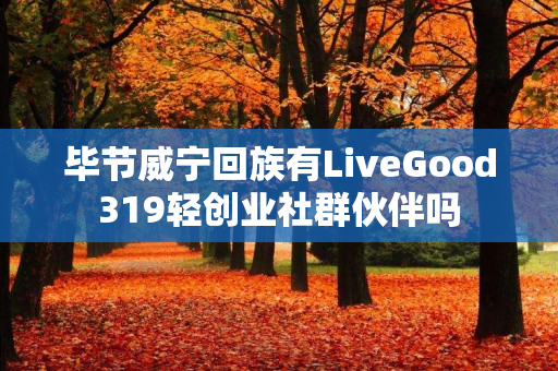 毕节威宁回族有LiveGood319轻创业社群伙伴吗
