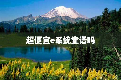 超便宜e系统靠谱吗