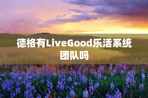 德格有LiveGood乐活系统团队吗