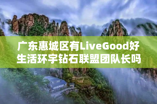 广东惠城区有LiveGood好生活环宇钻石联盟团队长吗