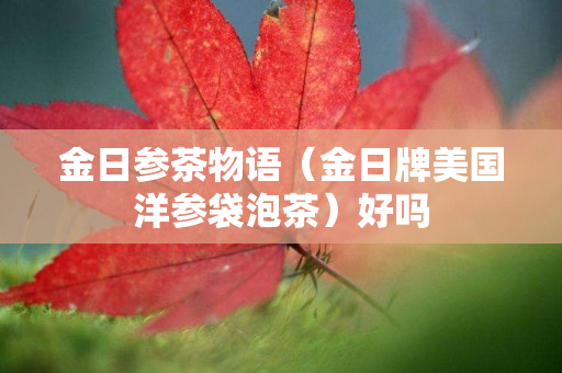 金日参茶物语（金日牌美国洋参袋泡茶）好吗