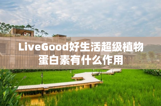 LiveGood好生活超级植物蛋白素有什么作用