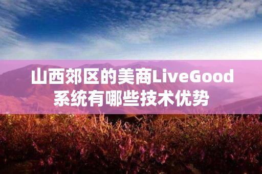 山西郊区的美商LiveGood系统有哪些技术优势