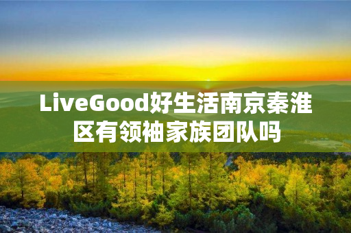 LiveGood好生活南京秦淮区有领袖家族团队吗