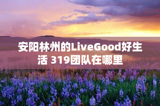 安阳林州的LiveGood好生活 319团队在哪里