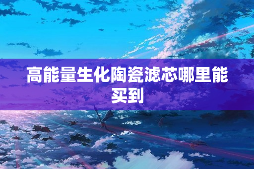 高能量生化陶瓷滤芯哪里能买到