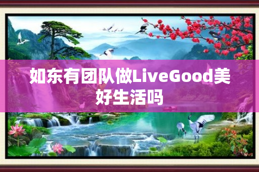 如东有团队做LiveGood美好生活吗