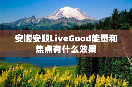 安顺安顺LiveGood能量和焦点有什么效果