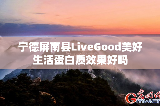 宁德屏南县LiveGood美好生活蛋白质效果好吗