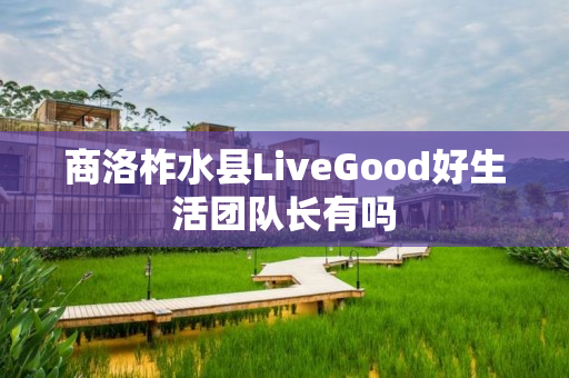 商洛柞水县LiveGood好生活团队长有吗