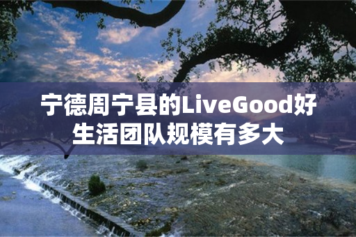 宁德周宁县的LiveGood好生活团队规模有多大