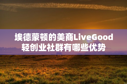 埃德蒙顿的美商LiveGood轻创业社群有哪些优势
