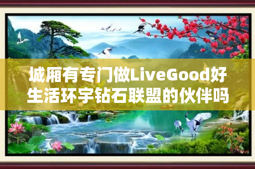 城厢有专门做LiveGood好生活环宇钻石联盟的伙伴吗