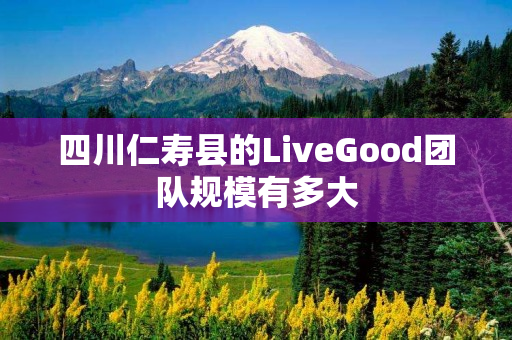 四川仁寿县的LiveGood团队规模有多大