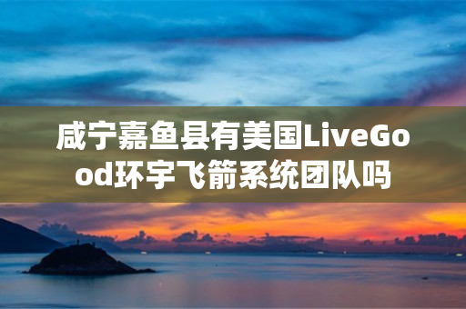 咸宁嘉鱼县有美国LiveGood环宇飞箭系统团队吗