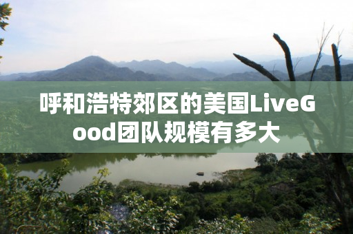 呼和浩特郊区的美国LiveGood团队规模有多大