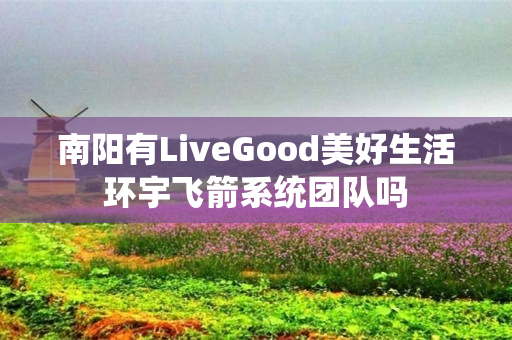 南阳有LiveGood美好生活环宇飞箭系统团队吗
