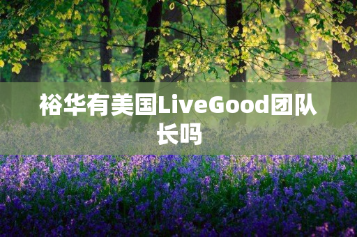 裕华有美国LiveGood团队长吗