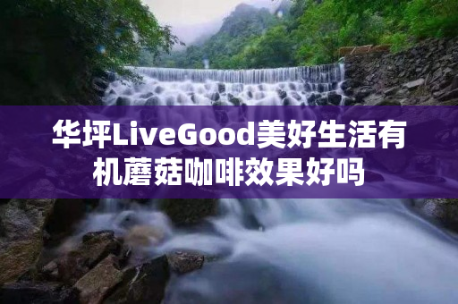 华坪LiveGood美好生活有机蘑菇咖啡效果好吗