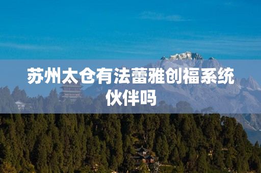 苏州太仓有法蕾雅创福系统伙伴吗