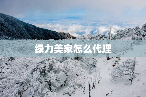 绿力美家怎么代理