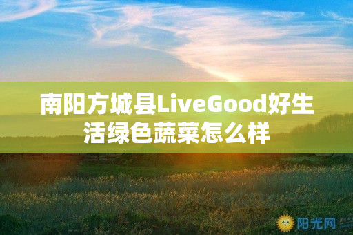 南阳方城县LiveGood好生活绿色蔬菜怎么样