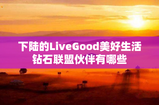 下陆的LiveGood美好生活钻石联盟伙伴有哪些