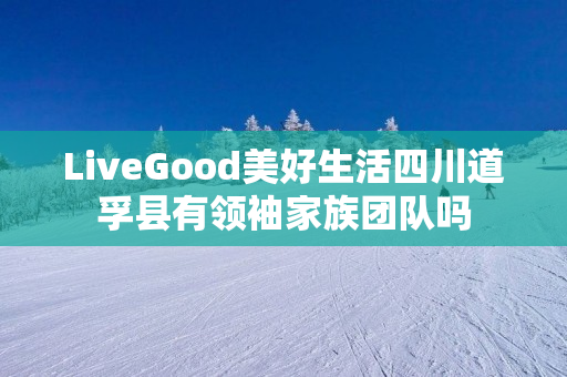 LiveGood美好生活四川道孚县有领袖家族团队吗