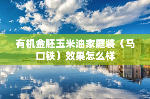 有机金胚玉米油家庭装（马口铁）效果怎么样