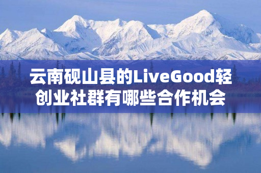 云南砚山县的LiveGood轻创业社群有哪些合作机会