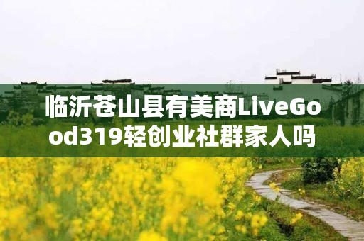 临沂苍山县有美商LiveGood319轻创业社群家人吗