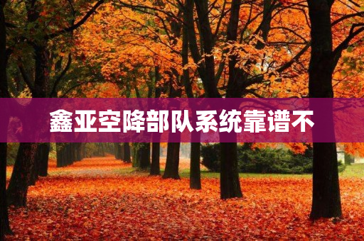 鑫亚空降部队系统靠谱不