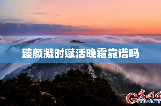 臻颜凝时赋活晚霜靠谱吗