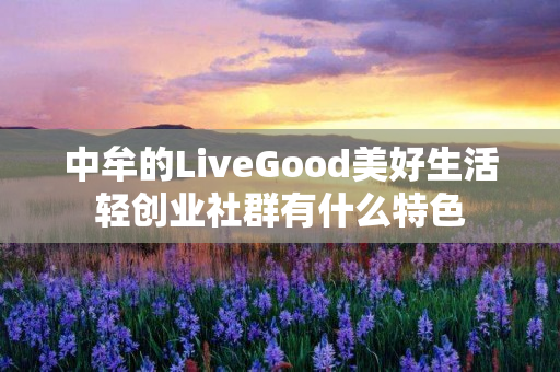 中牟的LiveGood美好生活轻创业社群有什么特色