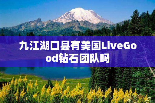 九江湖口县有美国LiveGood钻石团队吗