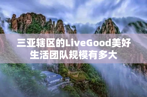 三亚辖区的LiveGood美好生活团队规模有多大