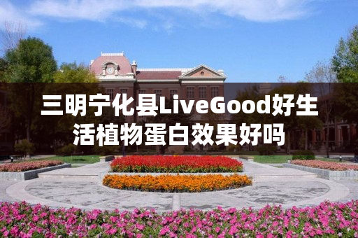 三明宁化县LiveGood好生活植物蛋白效果好吗