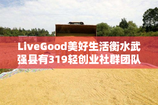 LiveGood美好生活衡水武强县有319轻创业社群团队吗