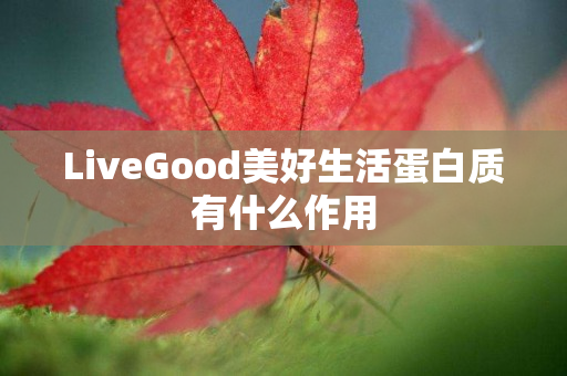 LiveGood美好生活蛋白质有什么作用