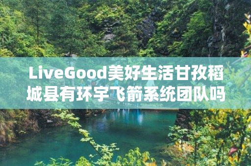 LiveGood美好生活甘孜稻城县有环宇飞箭系统团队吗