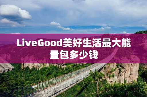 LiveGood美好生活最大能量包多少钱