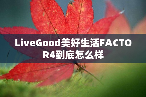 LiveGood美好生活FACTOR4到底怎么样