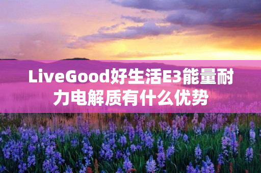 LiveGood好生活E3能量耐力电解质有什么优势