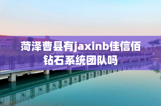 菏泽曹县有jaxinb佳信佰钻石系统团队吗