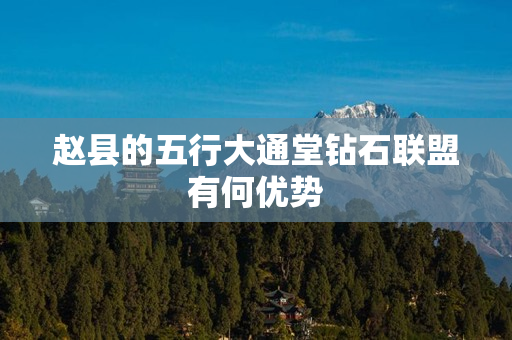 赵县的五行大通堂钻石联盟有何优势