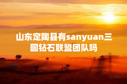 山东定陶县有sanyuan三圆钻石联盟团队吗