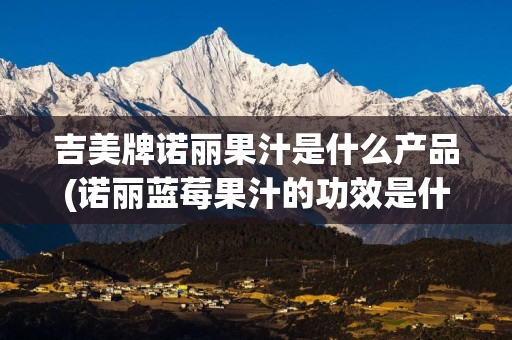 吉美牌诺丽果汁是什么产品(诺丽蓝莓果汁的功效是什么)